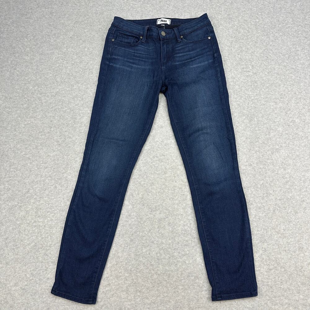 Paige Verdugo Ankle Jeans WMNS Size 27 Dark Blue Wash Denim Skinny Fit Stretchy